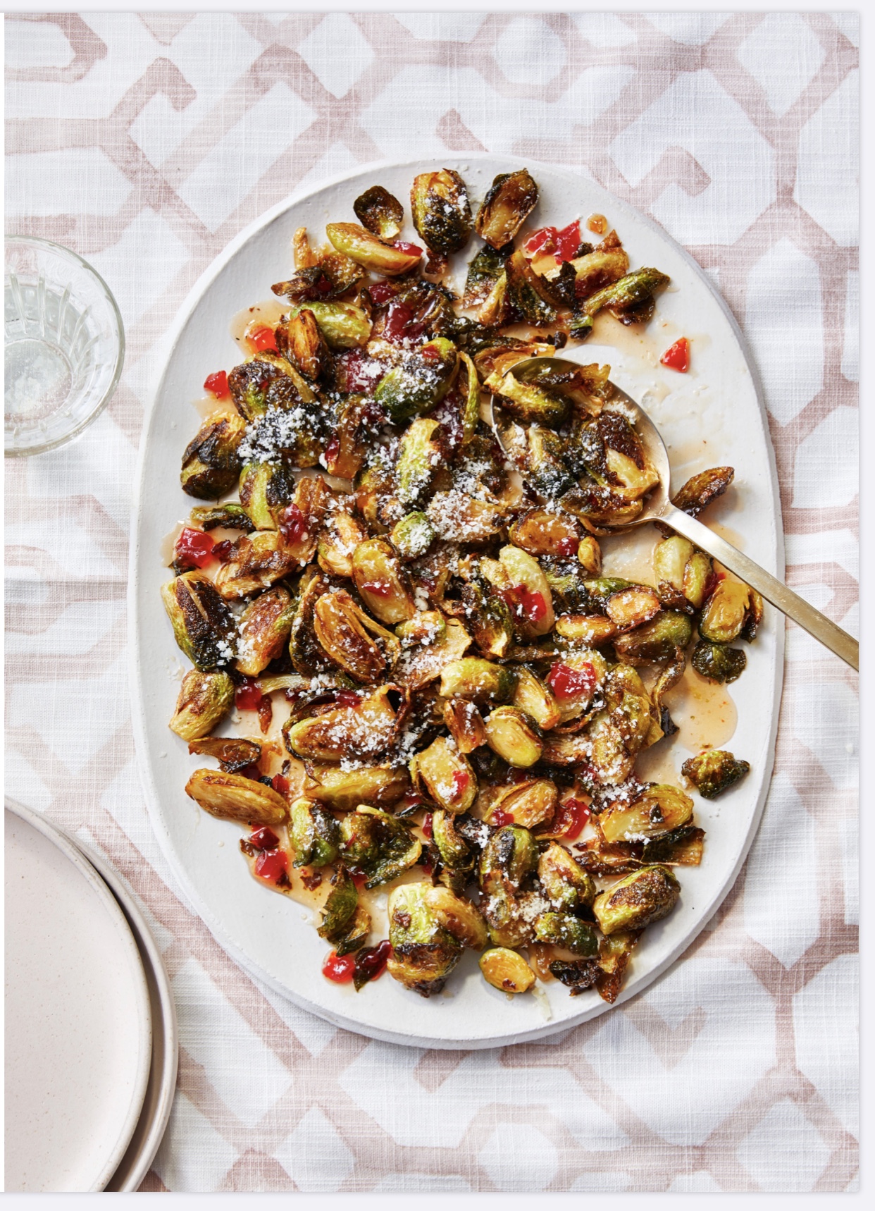 Kelsey's Crispy Brussels Sprouts Glazed in Pepper Jelly Chews Wisely
